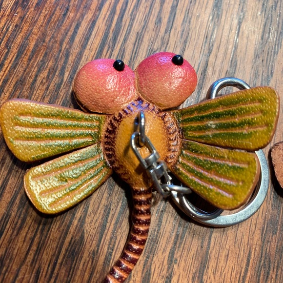 2 All leather dragonfly key ring.  2 items - Picture 2 of 4